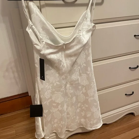 Lulus White Satin Slip Dress - Picture 4 of 4